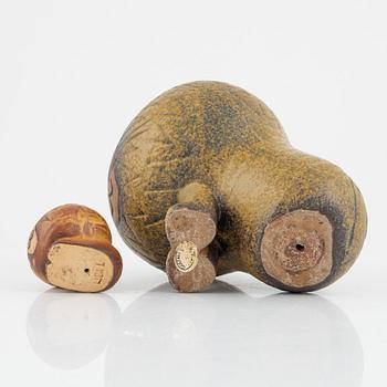 Lisa Larson, two stoneware figurines, Gustavsberg.