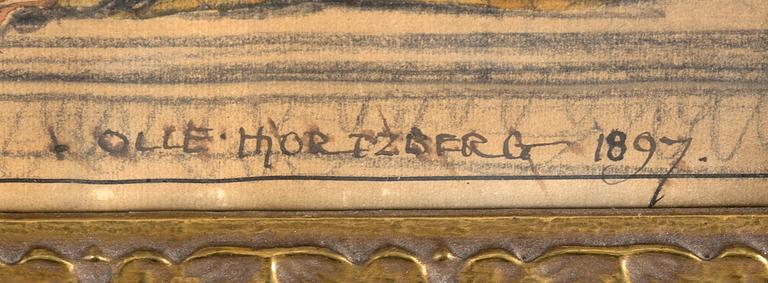 Olle Hjortzberg, "Kristus vid 12 års ålder i Templet (Skiss)", 1897.