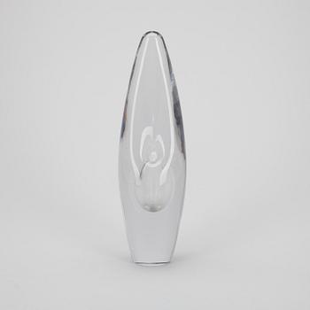 GLASSKULPTUR, "Orkidé" signerad Timo Sarpaneva Iittala -56.