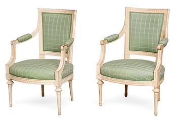 9. EASY CHAIRS, A PAIR.