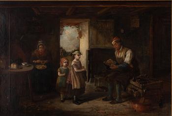 English artist, 19th century. At the shoemaker.