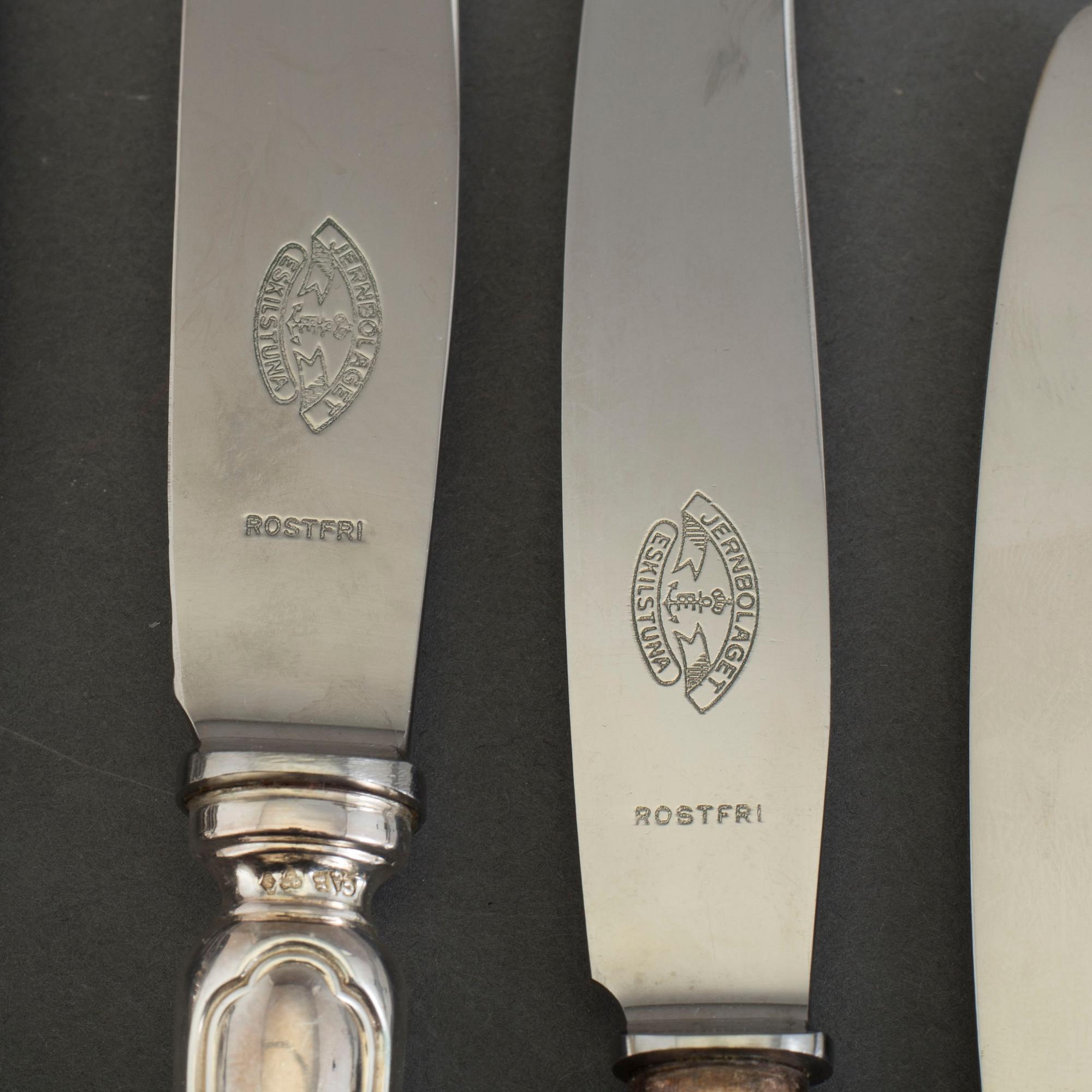 A 188 piece set of silver cutlery,'Vasa', GAB, Stockholm, mid 20th century.