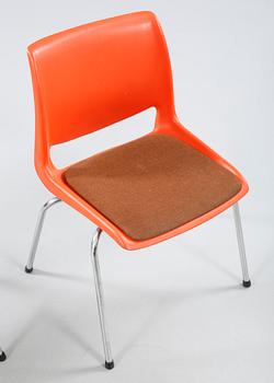 BENDT WINGE, stolar, 3+3 st, "R-48", Romo Fabrikker/Nordic Comfort Products, 1970-tal.