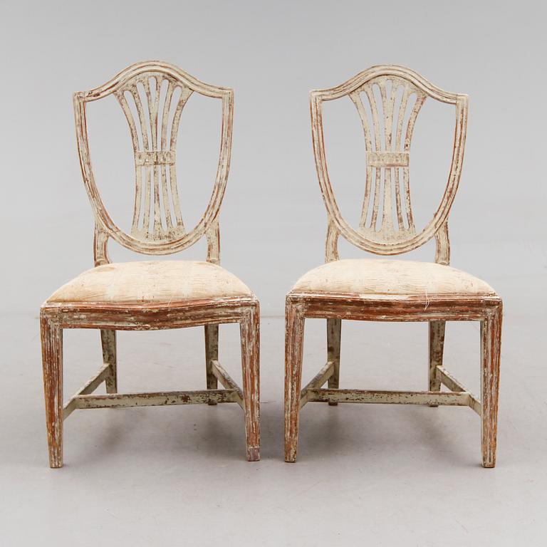 STOLAR, 1 par, sengustavianska, omkring år 1800.
