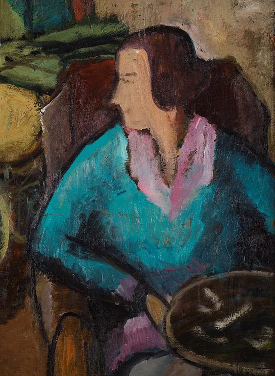 Agda Holst, Woman with Child in Carriage.