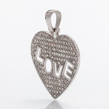 Hänge, "Love", 14K vitguld med diamanter.