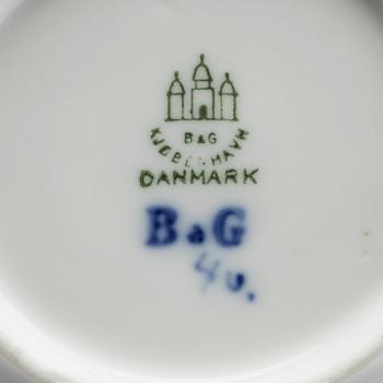 KAFFE-/MOCKAERVISDELAR Bing & Gröndahl,  musselmalet, 9 delar.