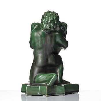 Ivar Johnsson, "Caliban", a glazed ceramic sculpture, Gefle porcelain factory, 1930s.