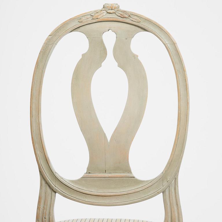 A set of six Gustavian chairs by J. E. Höglander (master in Stockholm 1777-1813).