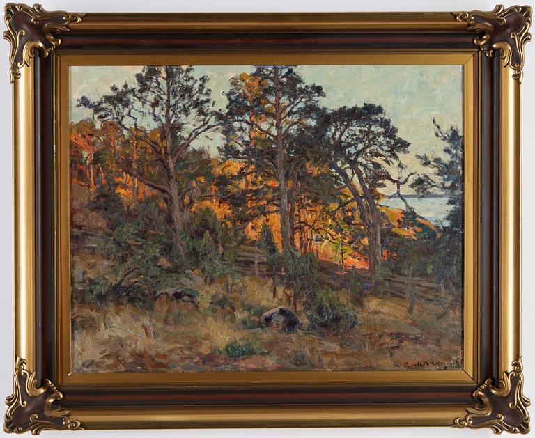 Gottfrid Kallstenius, oil on canvas, signed and dated -25.
