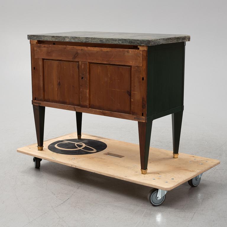 A Gustavian style chest of drawers, early 20th Century.