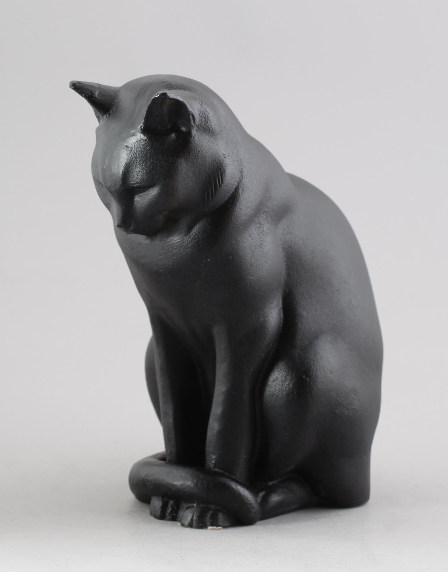 SKULPTUR, gjutjärn, "Jönssons katt", Anders Jönsson, Firma Svenskt Tenn, formgiven 1915.