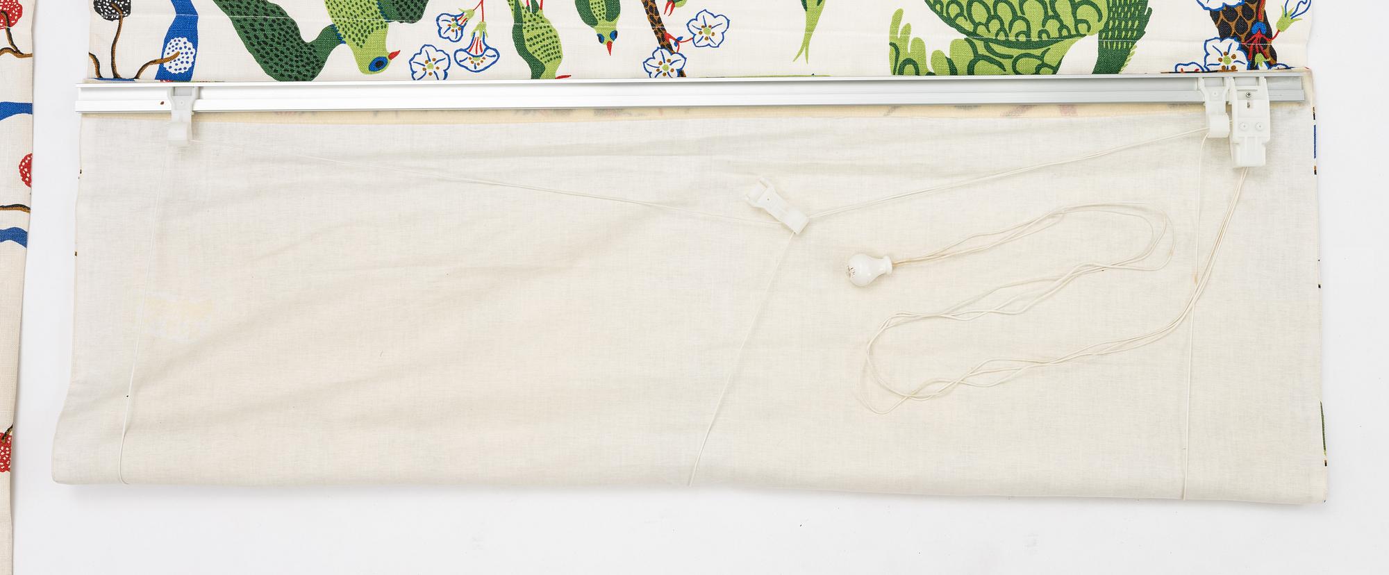Josef Frank, hissgardiner, ett par, "Gröna Fåglar", Svenskt Tenn.
