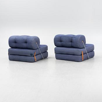 Gillis Lundgren, a pair of 'Tajt' daybeds/easy chairs for IKEA, Sweden 1970s.