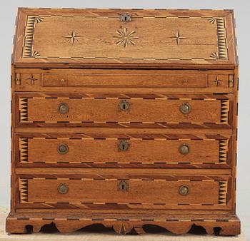 SEKRETÄR, sengustaviansk, 1700/1800-tal.