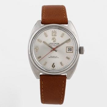 LAGONDA, Calendar super, wrist watch, 38 x 35 (41) mm,
