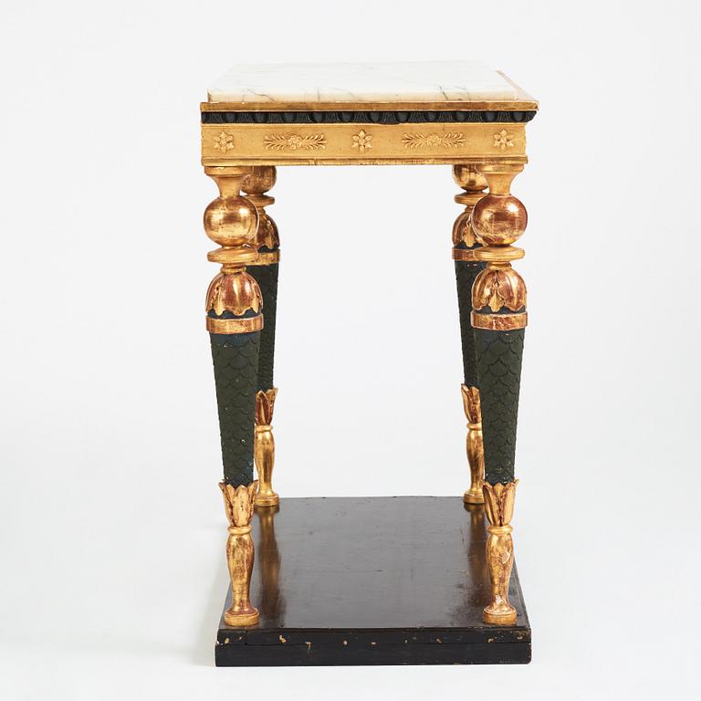 A late Gustavian console table, early 19th Century.