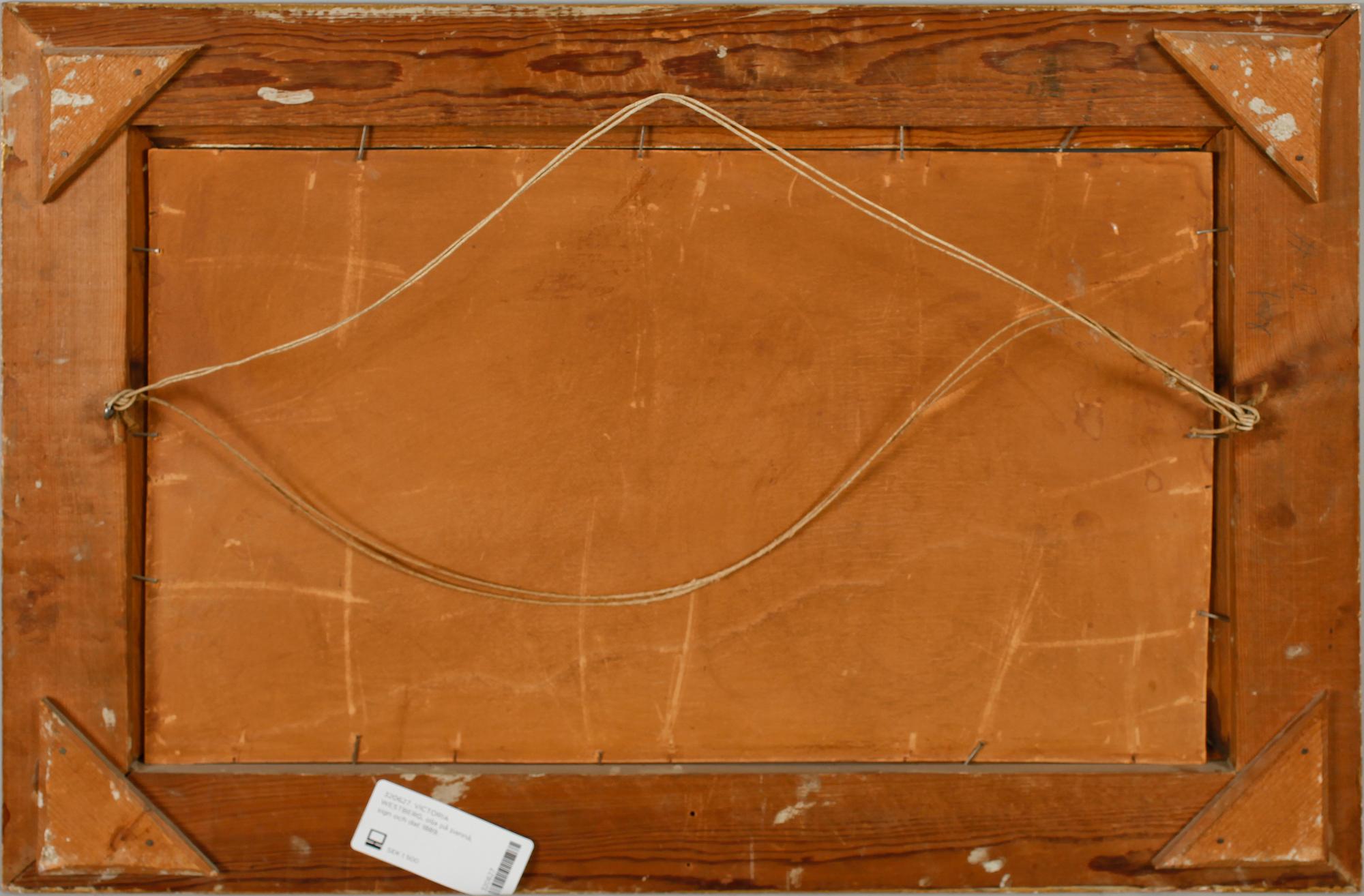 VICTORIA WESTBERG, olja på pannå, sign och dat 1889.