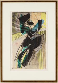 Stanley William Hayter · STANLEY WILLIAM HAYTER, färgetsning, signerad och numrerad 105/200
