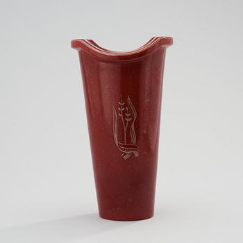 A Wilhelm Kåge 'Argenta' stoneware vase, Gustavsberg 1957.