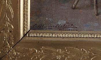 OKÄND KONSTNÄR, olja på duk, otydlig sign Sirbert? München, 1800-talets slut.