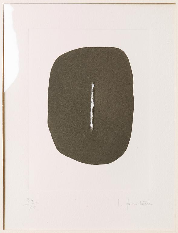 Lucio Fontana, LUCIO FONTANA, "Dix eaux-fortes. L'Épée dans l'eau" (Alain Jouffroy), ur serien: "Antologia internazionale dell'incision.