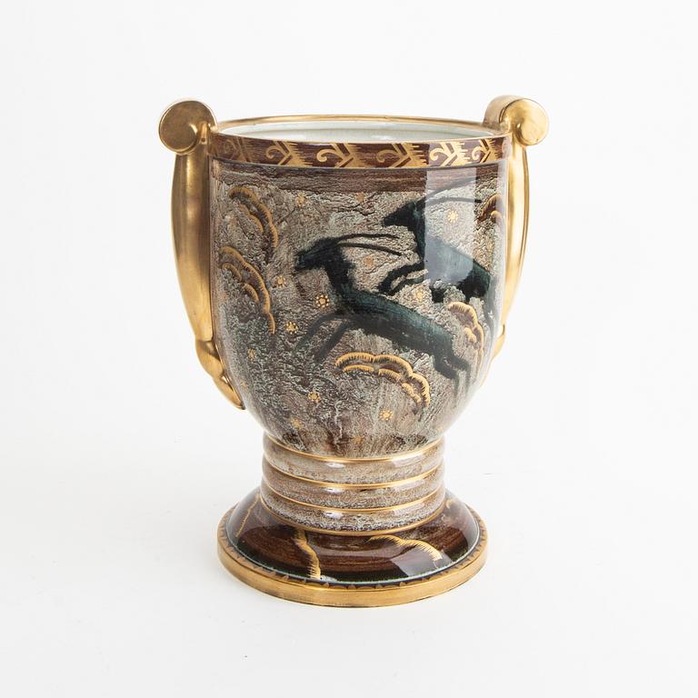 A Josef Ekberg, flintware urn from Gustavsberg early 1900s.