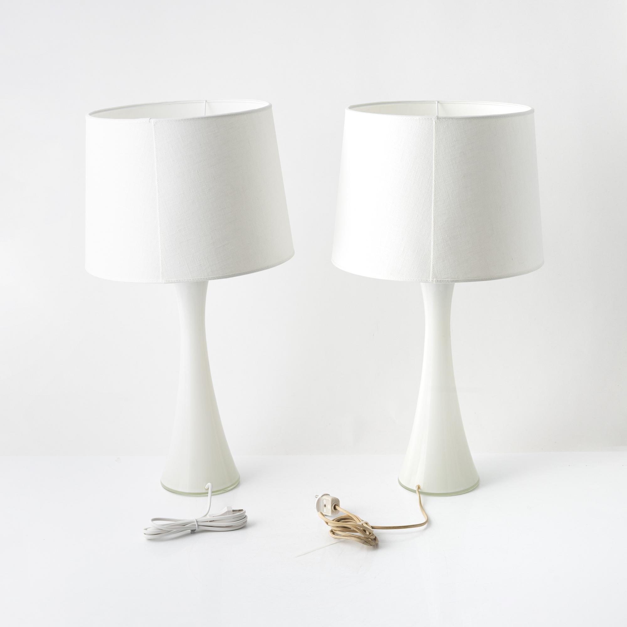Berndt Nordstedt, a pair of model 'B-015' table lights, Bergboms, 1970's.