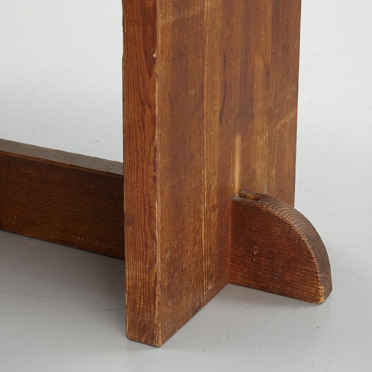 Axel Einar Hjorth, a stained pine 'Lovö' table, Nordiska Kompaniet, Sweden 1930s.