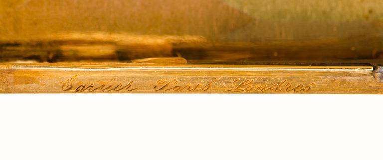 A CARTIER CASE, 18K gold in three colours, cabochon cut sapphires.