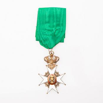 Sverige, riddartecken, guld 18k. CF Carlman, Stockholm, 1952.