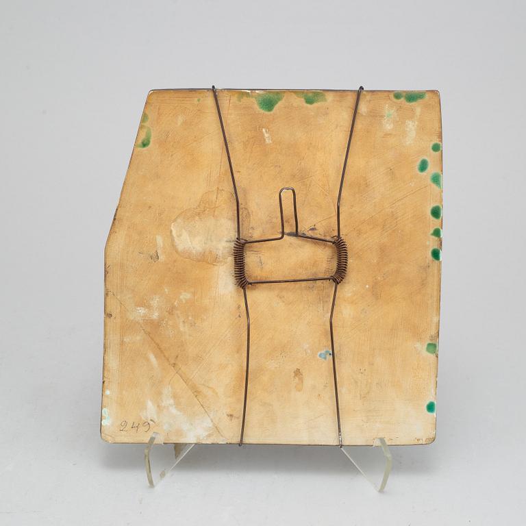 Rut Bryk, a stoneware wall plaque, signed Bryk.