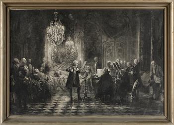Adolph von Menzel · ADOLPH VON MENZEL, efter,  litografiskt tryck. 1900-tal.