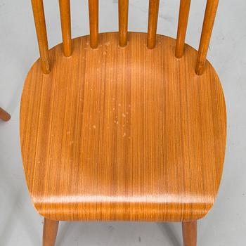 A set of six mid 20th century chairs.