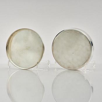 A Danish sterling silver box with lid, designed by Erik Herløw, company Anton Michelsen, Copenhagen ca 1950s.
