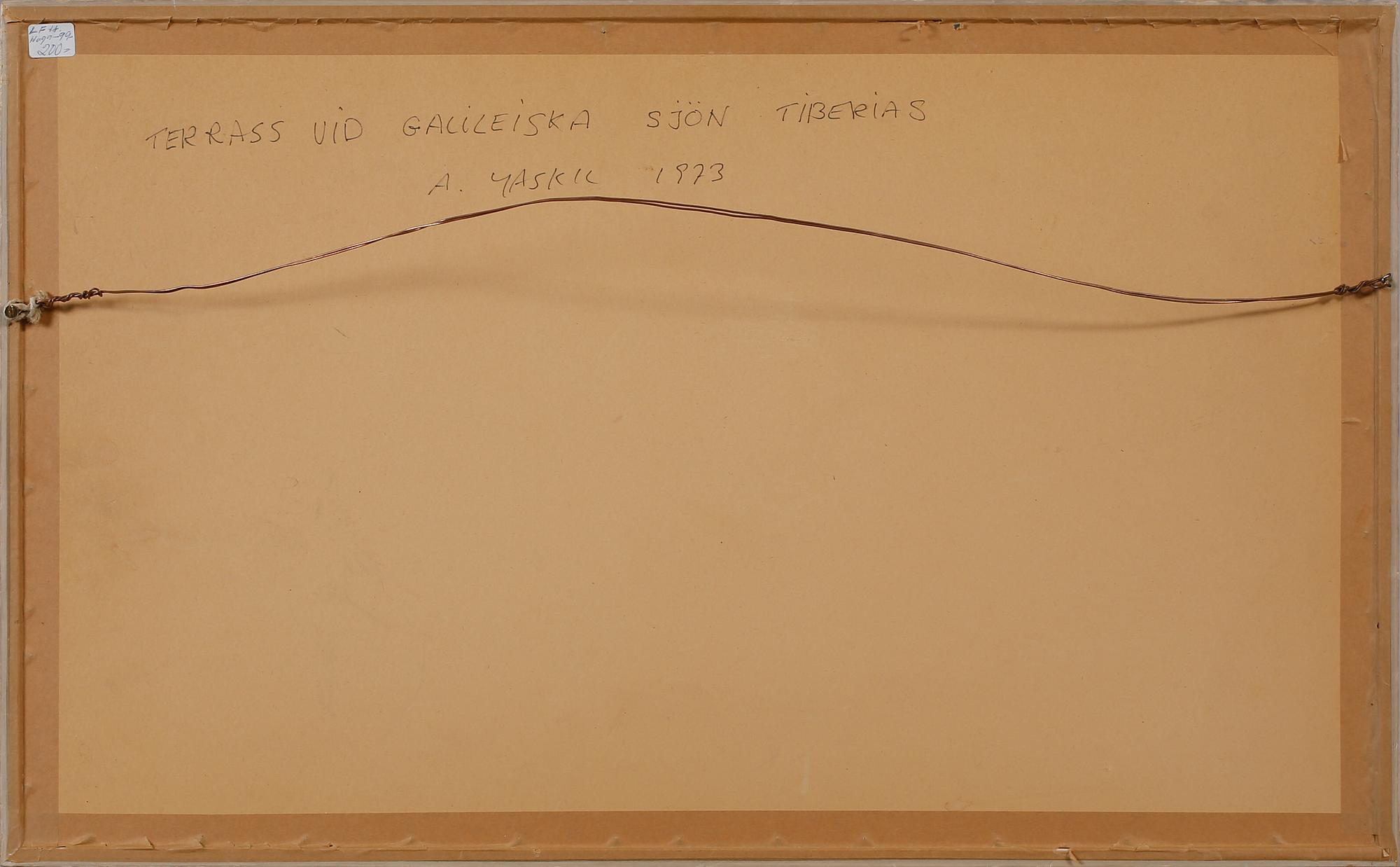 AMOS YASKIL, akvarell, signerad och daterad -73.