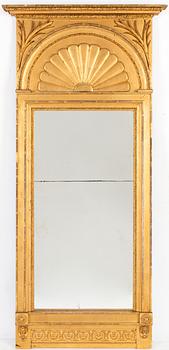 An Empire mirror by Jonas Frisk, Stockholm (1805-24).