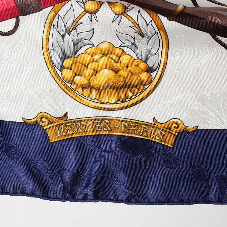 SCARF, Hermès, siden,"Daimyo Princes du soleil levant".