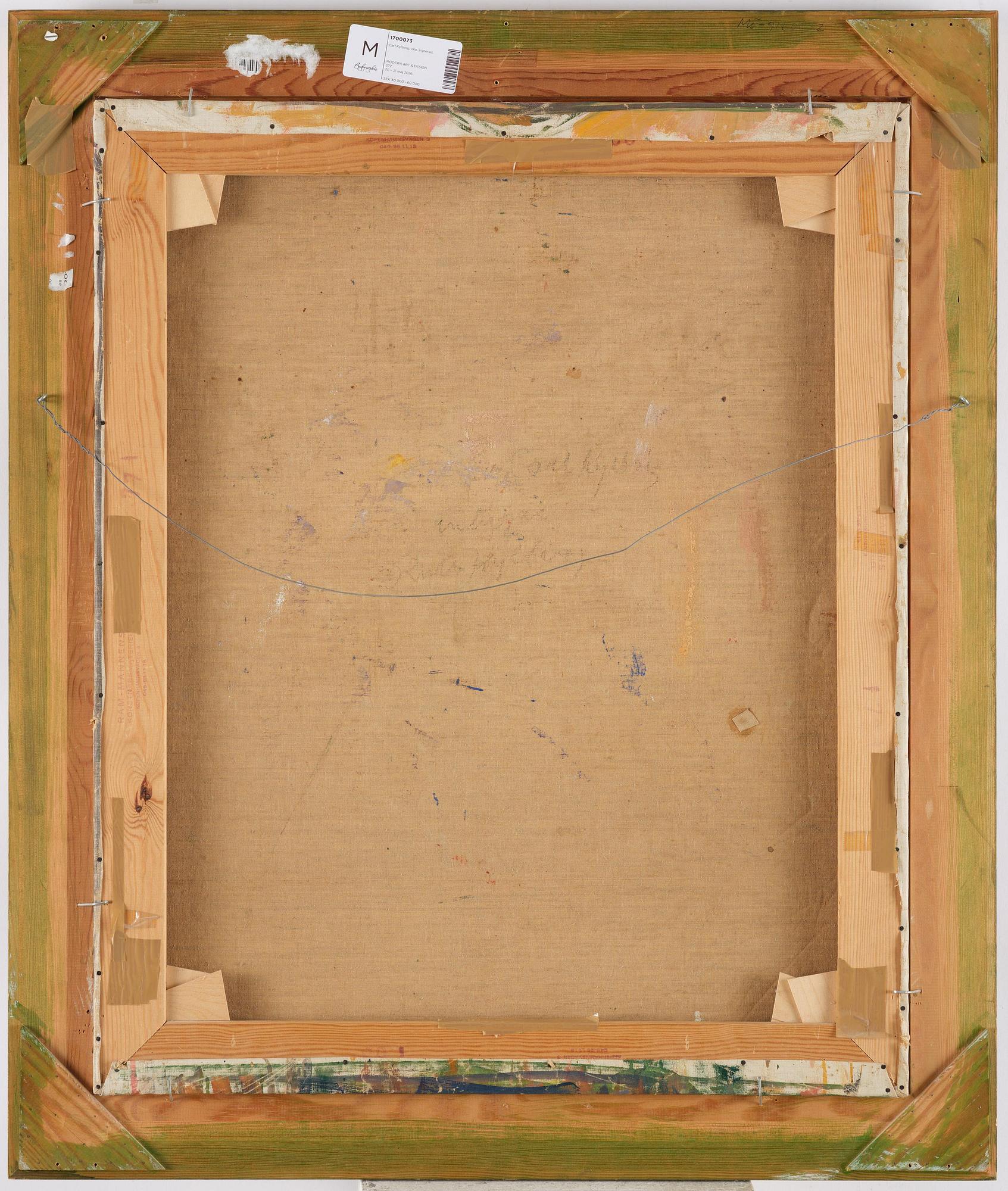 Carl Kylberg, Self-portrait with palette.