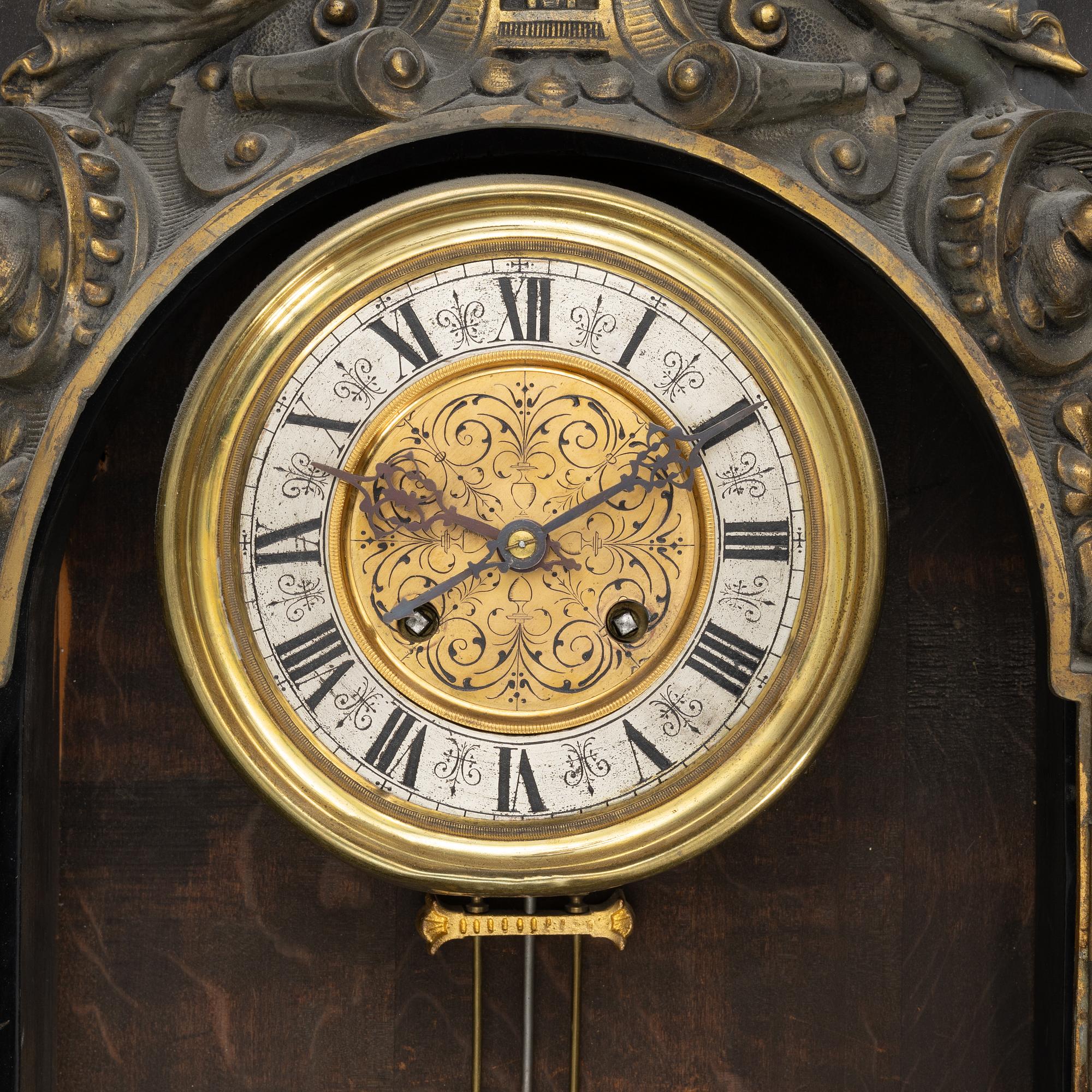 Väggur, nyrenässans, 1800-talets andra hälft.