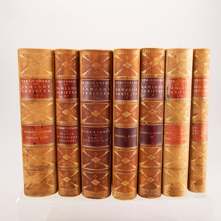 A set of 36 volumes "Samlade skrifter av August Strindberg" 1919.