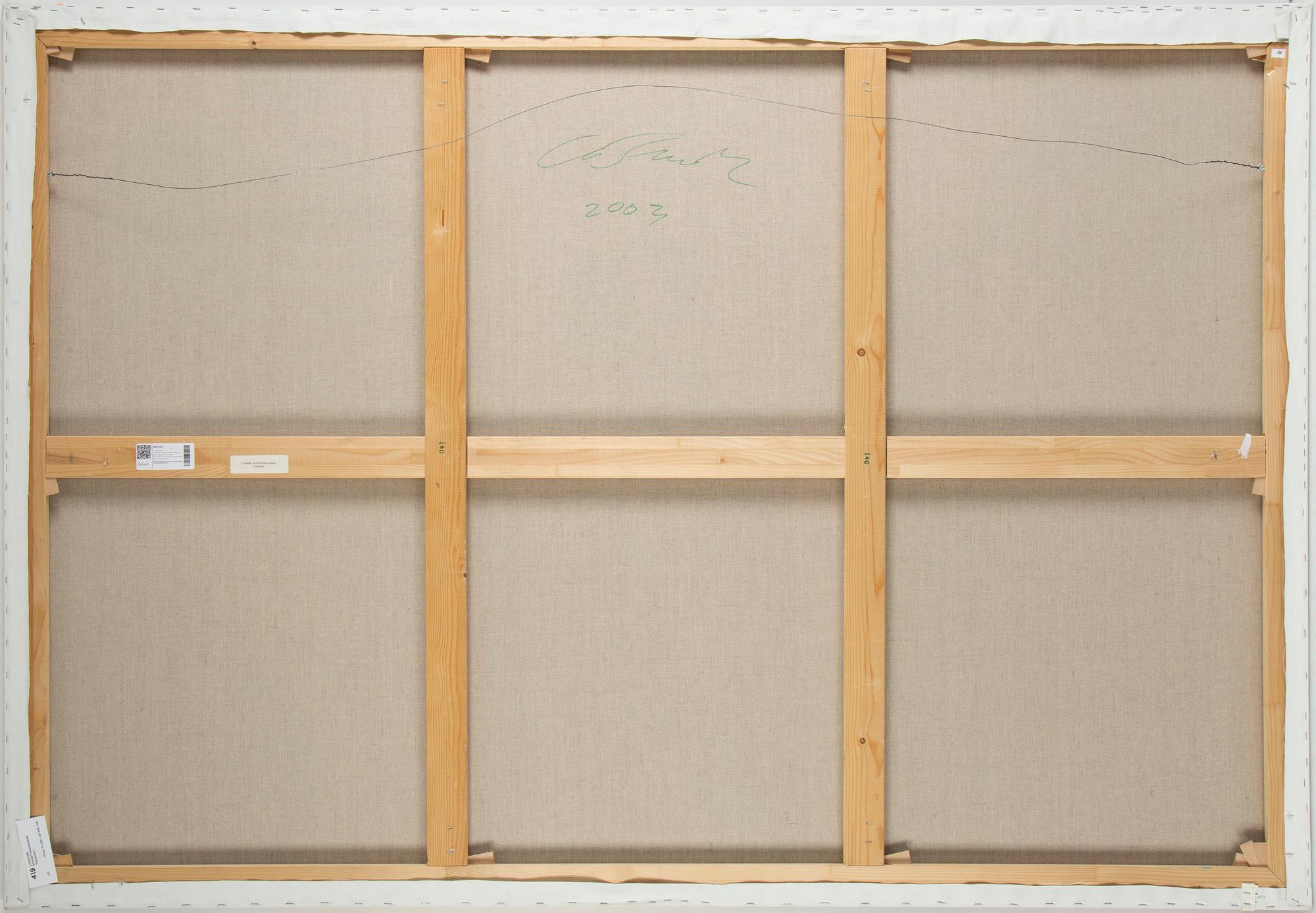 CHRISTIAN SCHMIDT-RASMUSSEN, akryl på duk, signerad Christian Schmidt-Rasmussen och daterad 2003 a tergo.