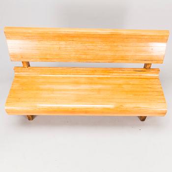 Alvar Aalto, CHURCH BENCH, a sample, late 1950s.