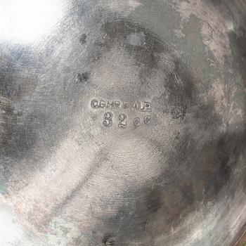 Sylvia Stave, a silver-plate tea pot and silver-plate jug, C.G.Hallberg, Sweden, first half of the 20th century.