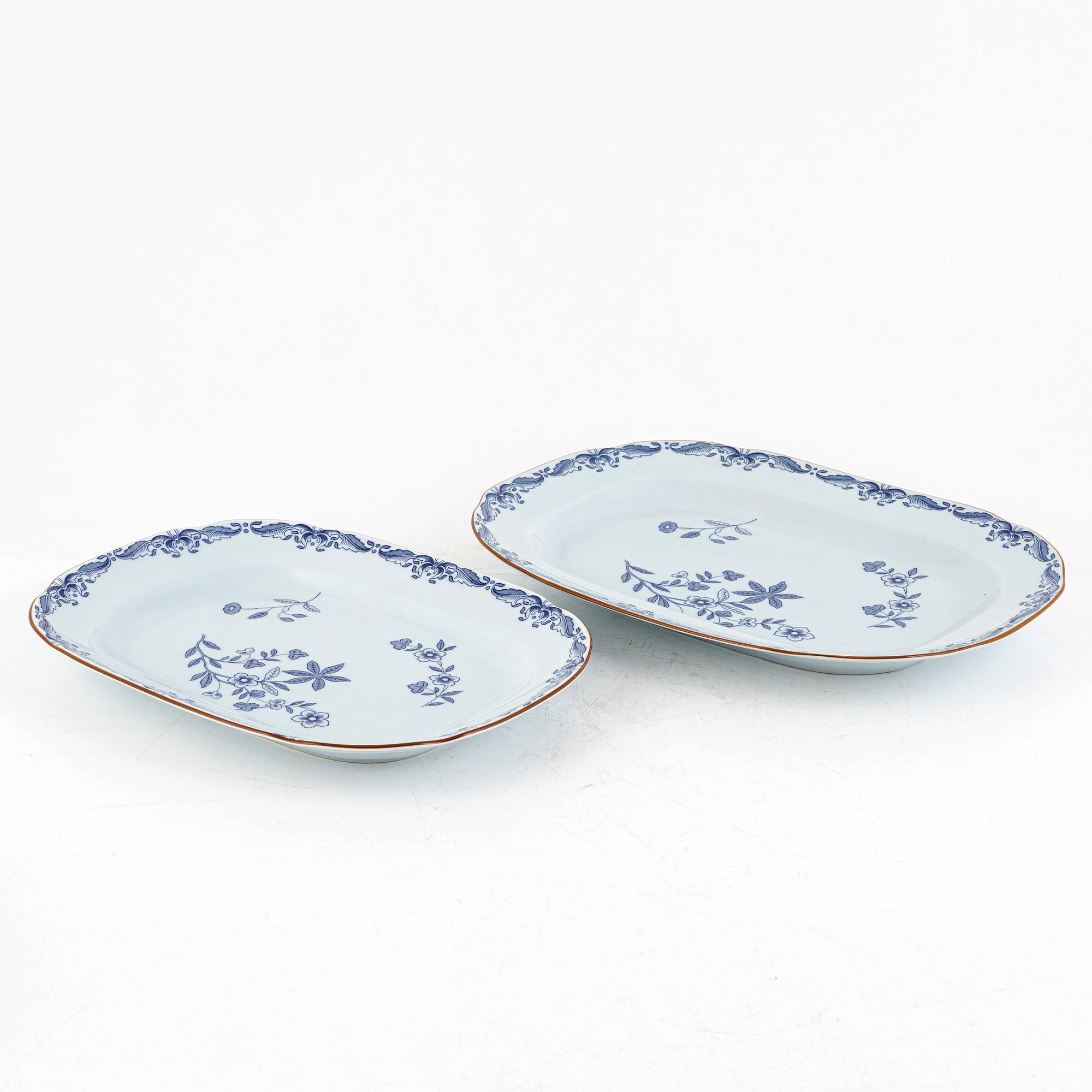 Service set, approximately 92 pieces "Ostindia" Rörstrand earthenware, second half of the 20th century.