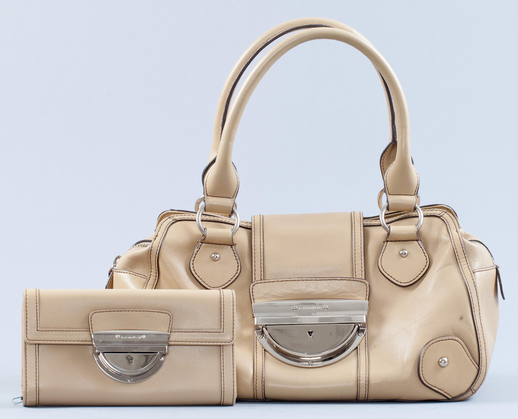 HANDVÄSKA samt PLÅNBOK, Karen Millen, 2000-tal.