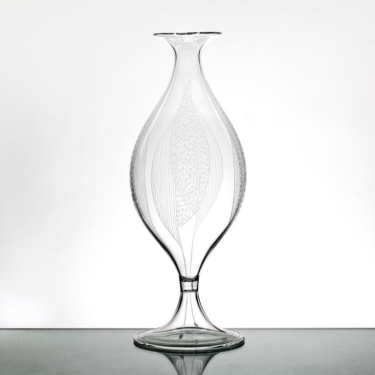 VAS, glas, Nils Landberg, Orrefors, 1900-tal.