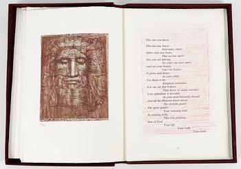 Ernst Fuchs, "Beneath the tree", mapp.  + två inramade.
