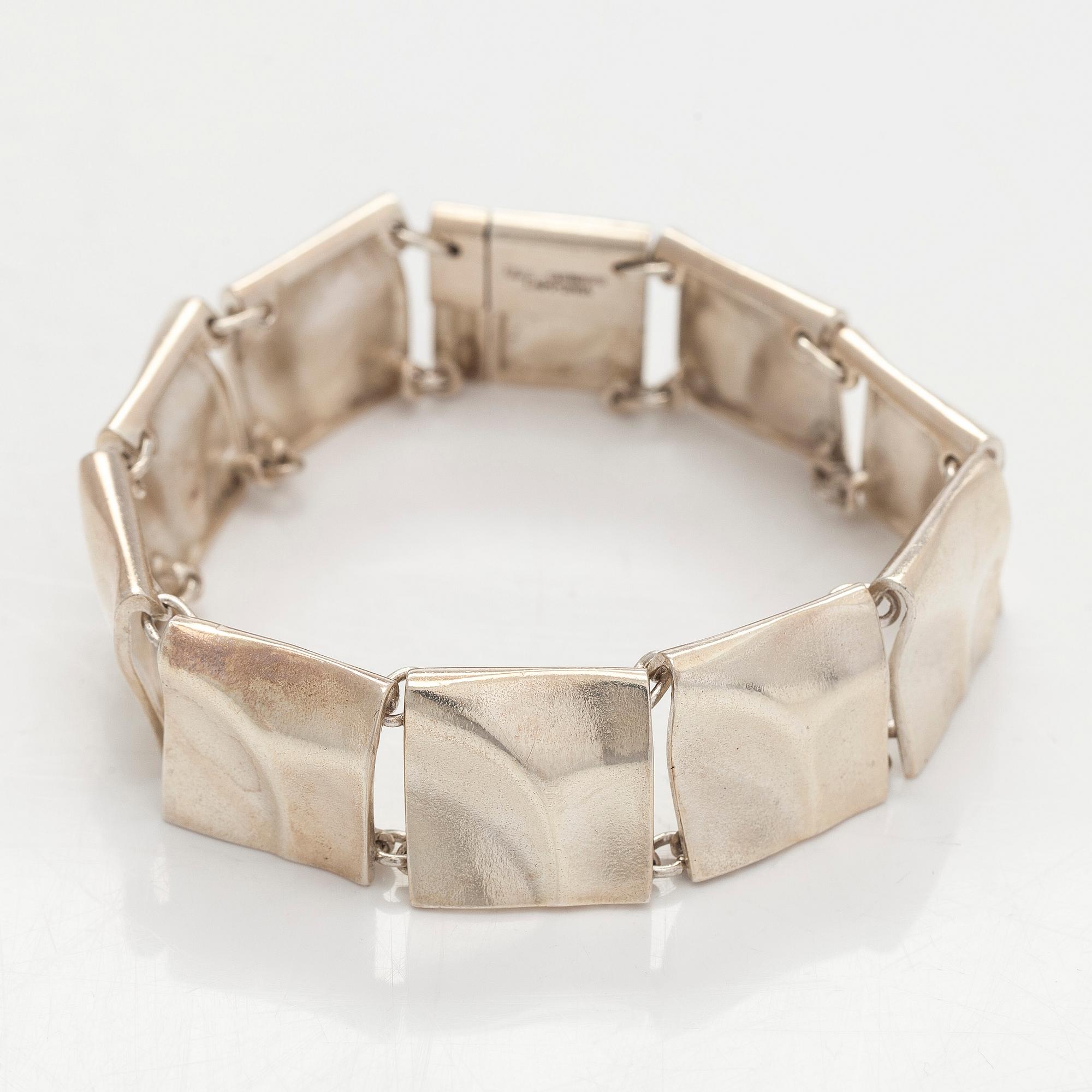 Björn Weckström, bracelet, converted from the necklace "Galactic Peaks", silver, Lapponia 1981.