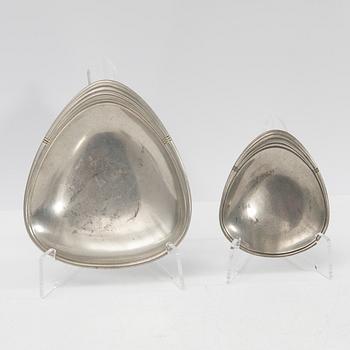 Just Andersen, ett parti tennföremål, 6 delar, Danmark, 1900-talets första hälft.